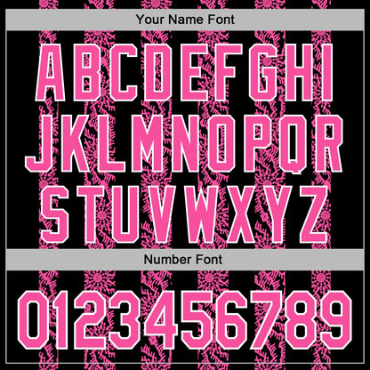 Custom Stitched Black Pink-White Abstract Shape Pattern Sports Pullover Sweatshirt Hoodie