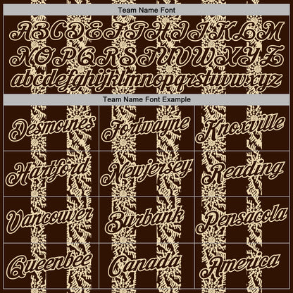 Custom Stitched Brown Cream Abstract Shape Pattern Sports Pullover Sweatshirt Hoodie