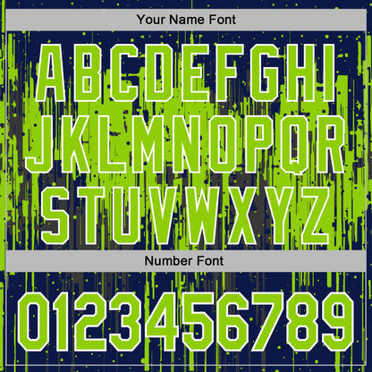 Custom Stitched Navy Neon Green-White Dripping Splatter Sports Pullover Sweatshirt Hoodie