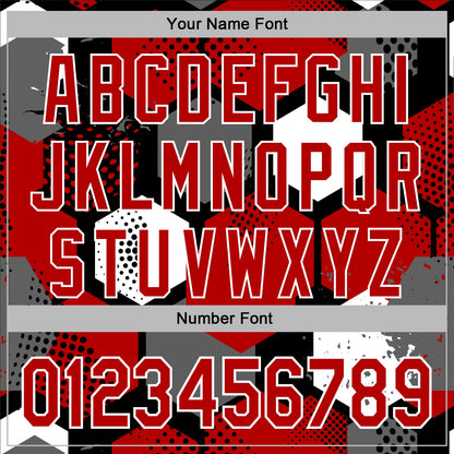 Custom Stitched Black Red-White Geometric Shape Pattern Sports Pullover Sweatshirt Hoodie