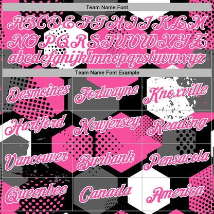 Custom Stitched Black Pink-White Geometric Shape Pattern Sports Pullover Sweatshirt Hoodie