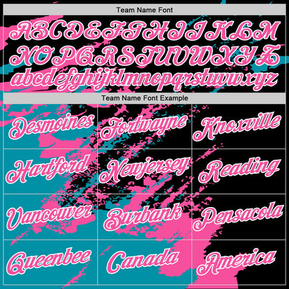 Custom Stitched Black Pink Teal-White 3D Pattern Design Abstract Fragment Art Splash Sports Pullover Sweatshirt Hoodie