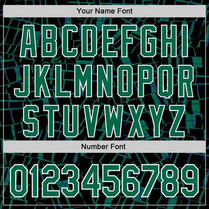 Custom Stitched Black Kelly Green-White 3D Pattern Design Line Sports Pullover Sweatshirt Hoodie