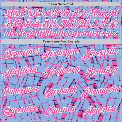 Custom Stitched Light Blue Pink-White 3D Pattern Design Line Sports Pullover Sweatshirt Hoodie