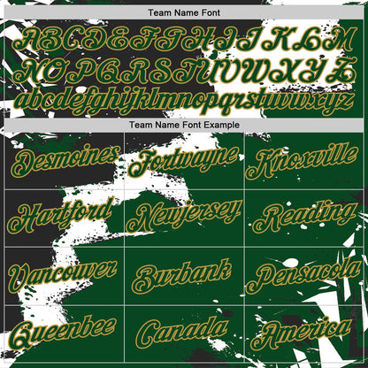 Custom Stitched Black Green Old Gold-White 3D Pattern Design Splash Torn Paper Style Sports Pullover Sweatshirt Hoodie