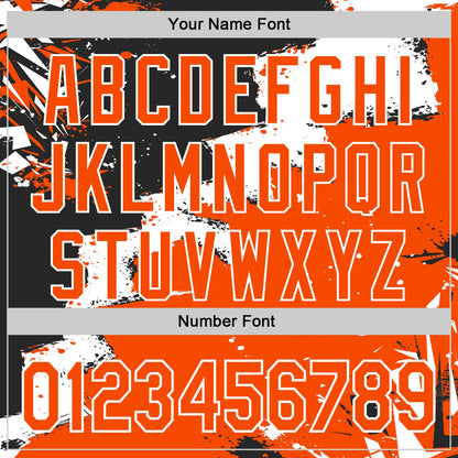 Custom Stitched Black Orange-White 3D Pattern Design Splash Torn Paper Style Sports Pullover Sweatshirt Hoodie