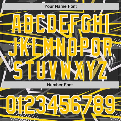 Custom Stitched Black Yellow-White 3D Pattern Design Line Sports Pullover Sweatshirt Hoodie