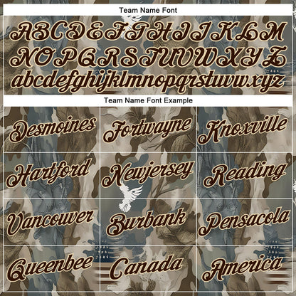 Custom Stitched Cream Brown-Cream 3D Pattern Design Tree Camo Hunting Sports Pullover Sweatshirt Hoodie