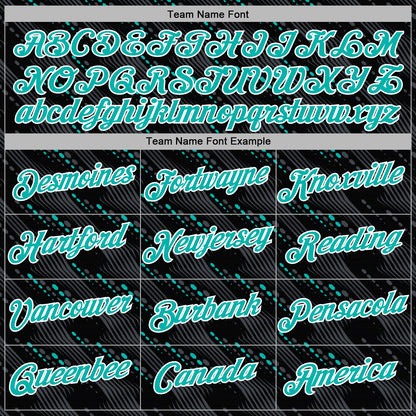 Custom Stitched Black Aqua-White Slant Lines Sports Pullover Sweatshirt Hoodie