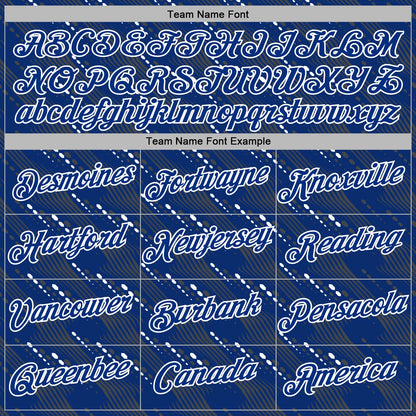Custom Stitched Royal White Slant Lines Sports Pullover Sweatshirt Hoodie
