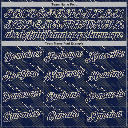 Custom Stitched Navy Cream Slant Lines Sports Pullover Sweatshirt Hoodie