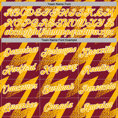 Custom Stitched Crimson Gold-White Zigzag Shape Sports Pullover Sweatshirt Hoodie