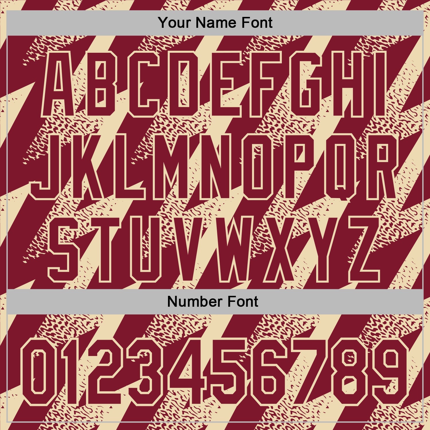 Custom Stitched Crimson Cream Zigzag Shape Sports Pullover Sweatshirt Hoodie