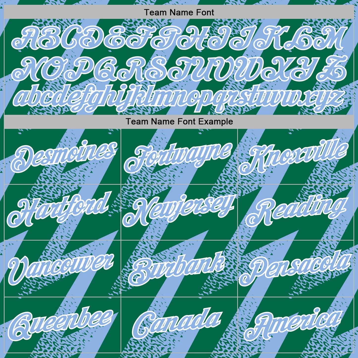 Custom Stitched Kelly Green Light Blue-White Zigzag Shape Sports Pullover Sweatshirt Hoodie