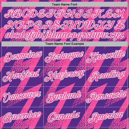 Custom Stitched Purple Pink-White Zigzag Shape Sports Pullover Sweatshirt Hoodie