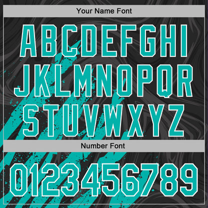 Custom Stitched Black Aqua-White Splash Sports Pullover Sweatshirt Hoodie
