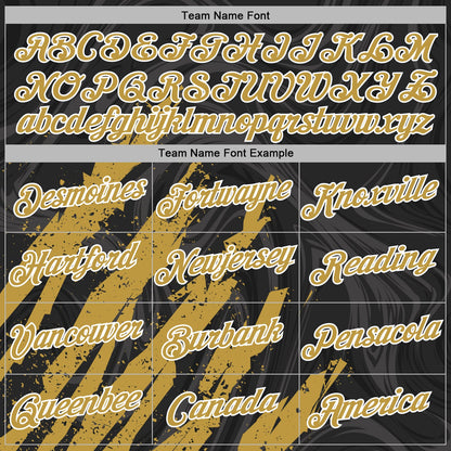 Custom Stitched Black Old Gold-White Splash Sports Pullover Sweatshirt Hoodie