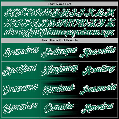 Custom Stitched Black Kelly Green-White Gradient Line Sports Pullover Sweatshirt Hoodie
