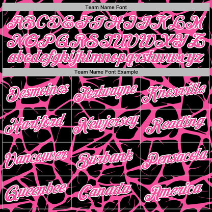 Custom Stitched Black Pink-White Abstract Network Pattern Sports Pullover Sweatshirt Hoodie