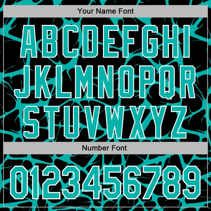 Custom Stitched Black Aqua-White Abstract Network Pattern Sports Pullover Sweatshirt Hoodie