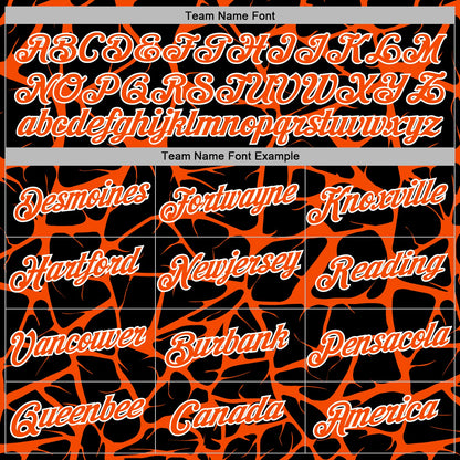 Custom Stitched Black Orange-White Abstract Network Pattern Sports Pullover Sweatshirt Hoodie