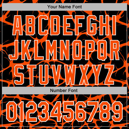Custom Stitched Black Orange-White Abstract Network Pattern Sports Pullover Sweatshirt Hoodie