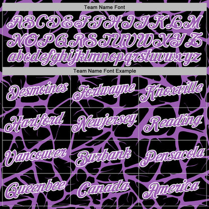 Custom Stitched Black Medium Purple-White Abstract Network Pattern Sports Pullover Sweatshirt Hoodie