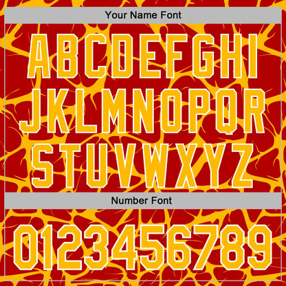 Custom Stitched Red Gold-White Abstract Network Pattern Sports Pullover Sweatshirt Hoodie
