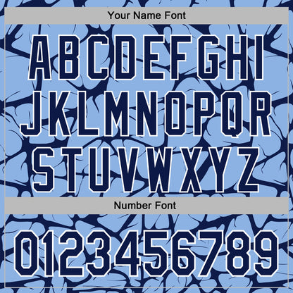 Custom Stitched Light Blue Navy-White Abstract Network Pattern Sports Pullover Sweatshirt Hoodie