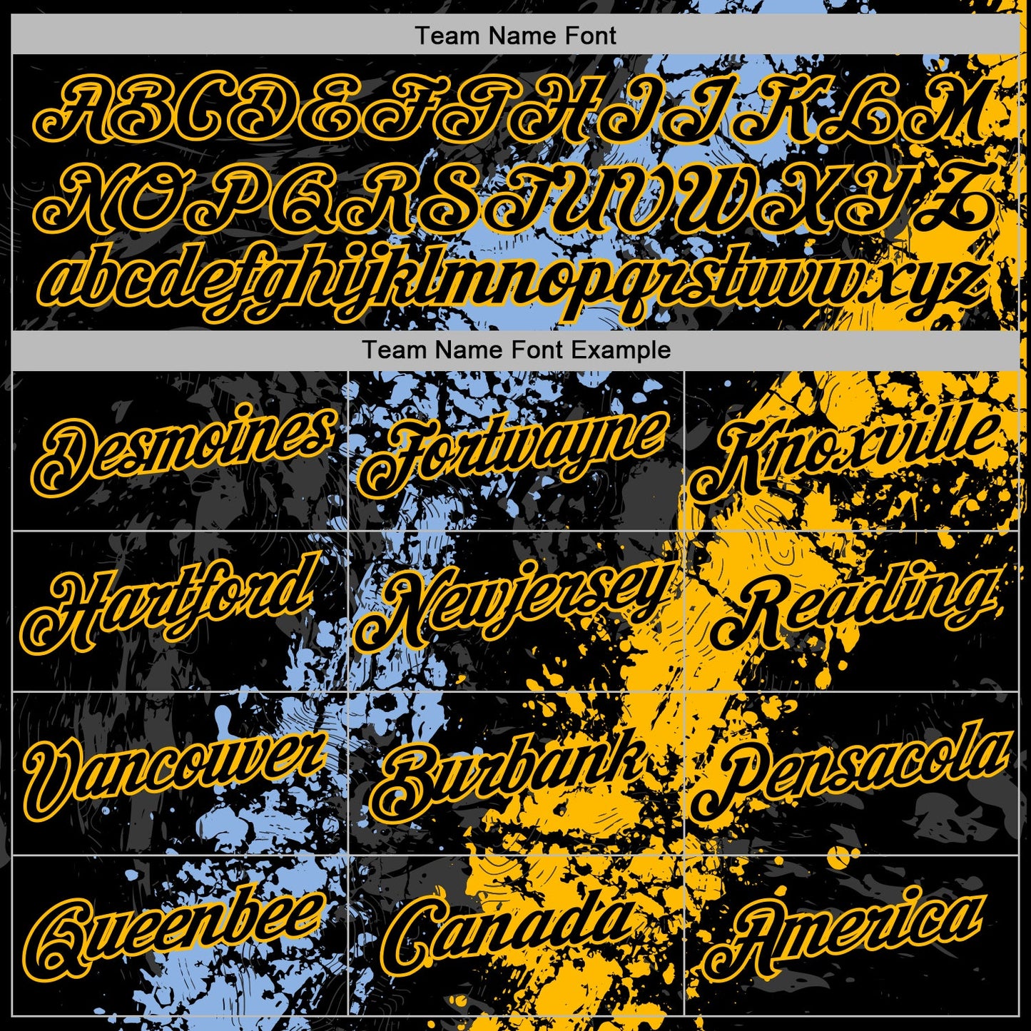 Custom Stitched Black Light Blue-Gold Splash Sports Pullover Sweatshirt Hoodie