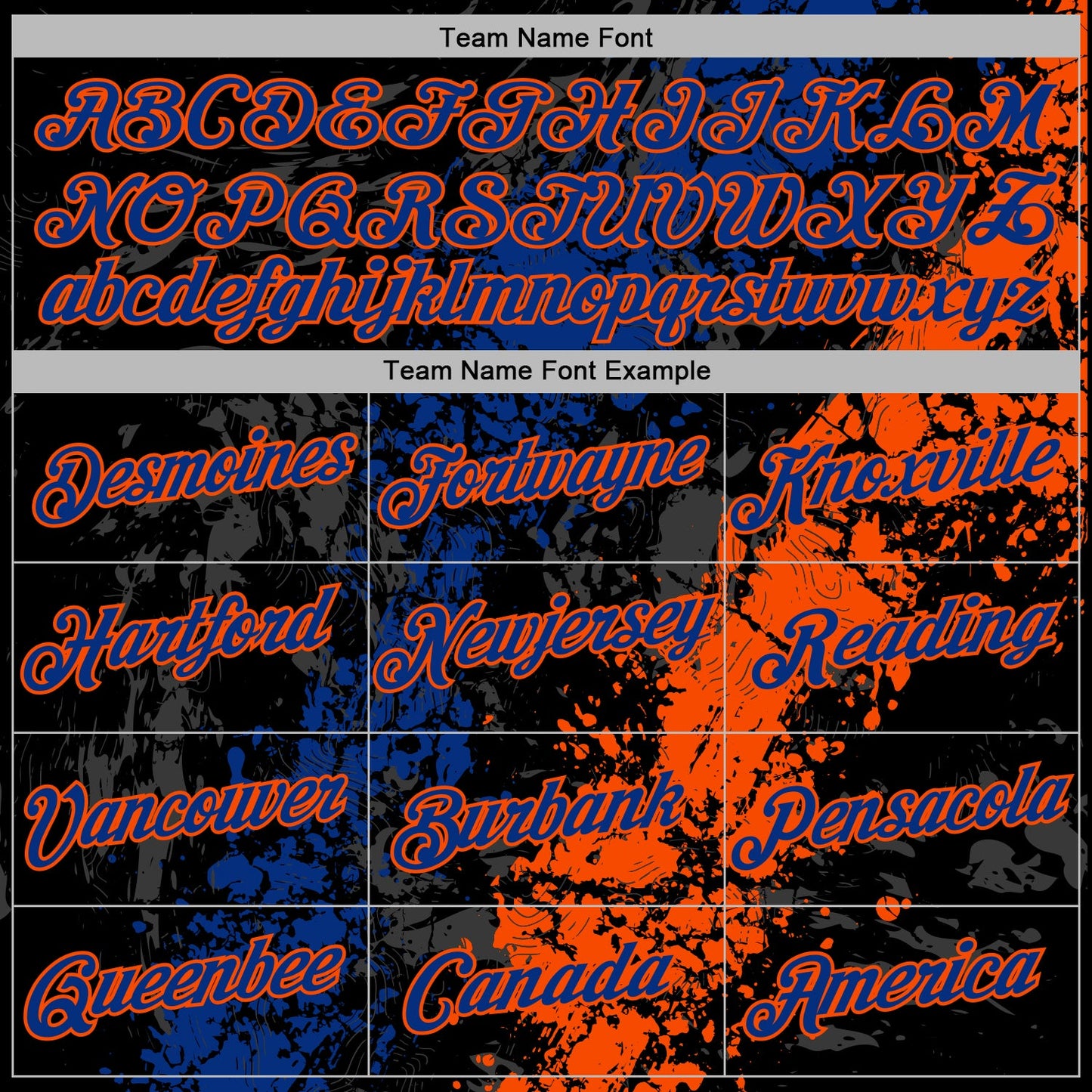 Custom Stitched Black Royal-Orange Splash Sports Pullover Sweatshirt Hoodie