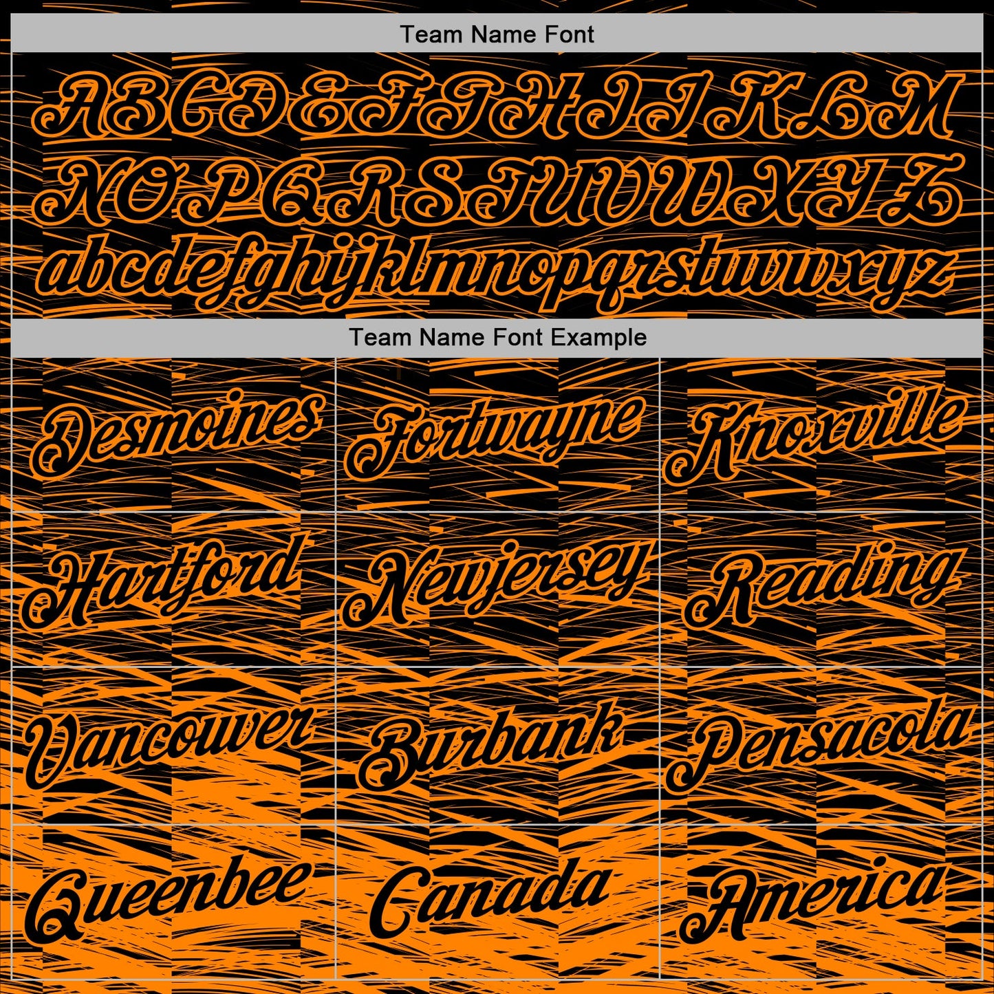Custom Stitched Black Bay Orange Line Sports Pullover Sweatshirt Hoodie