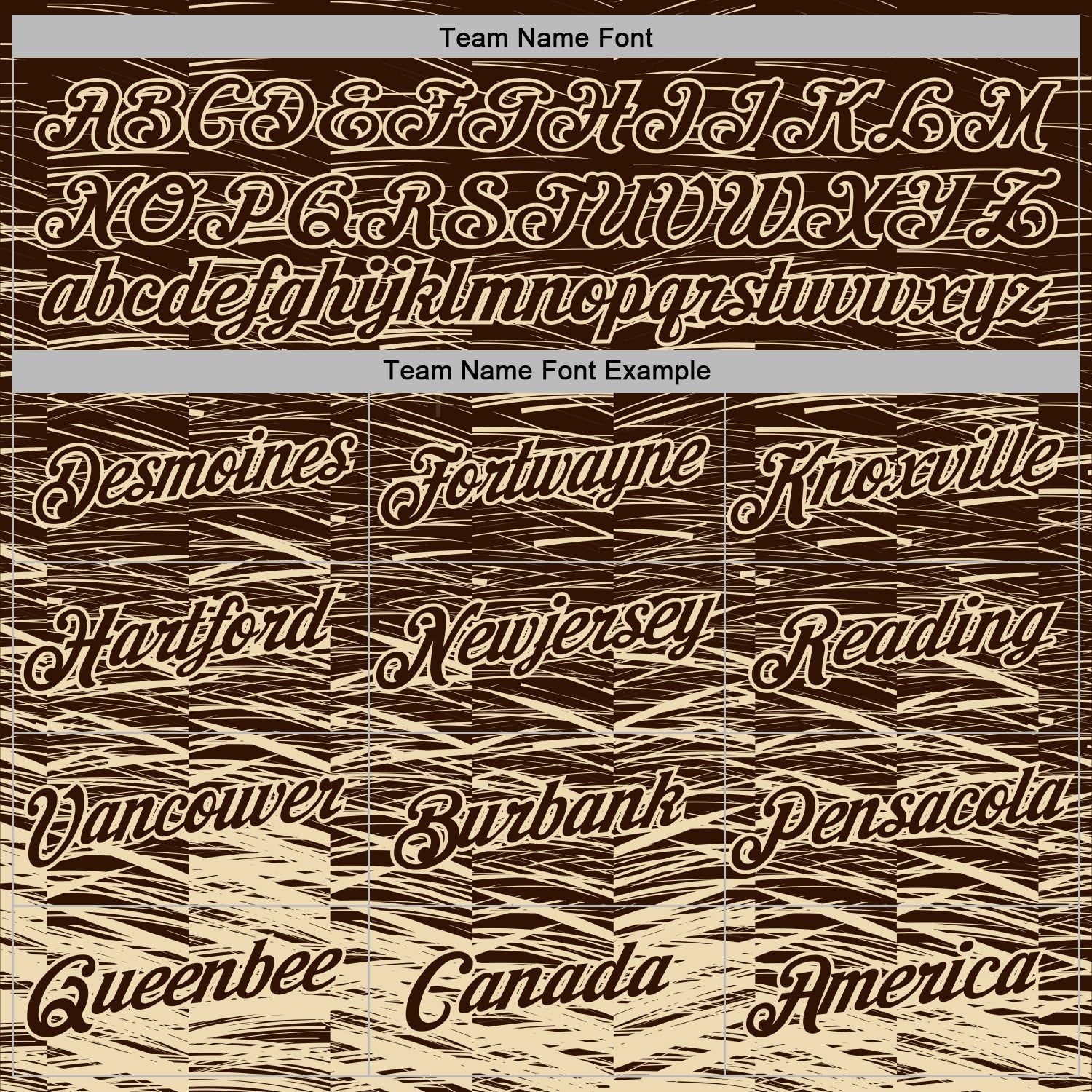 Custom Stitched Brown Cream Line Sports Pullover Sweatshirt Hoodie