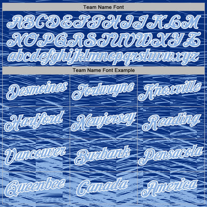 Custom Stitched Royal Light Blue-White Line Sports Pullover Sweatshirt Hoodie