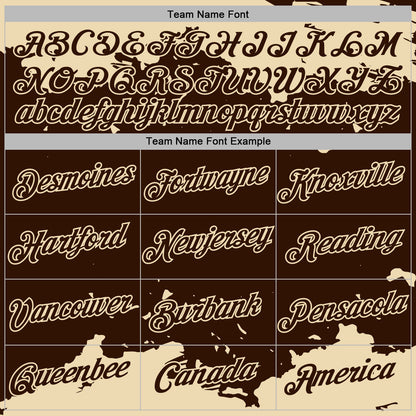 Custom Stitched Brown Cream Fragment Pattern Sports Pullover Sweatshirt Hoodie