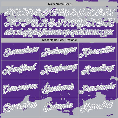 Custom Stitched Purple Gray-White Fragment Pattern Sports Pullover Sweatshirt Hoodie