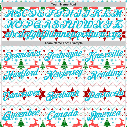 Custom Stitched White Lakes Blue-White 3D Christmas Ugly Sweater Sports Pullover Sweatshirt Hoodie