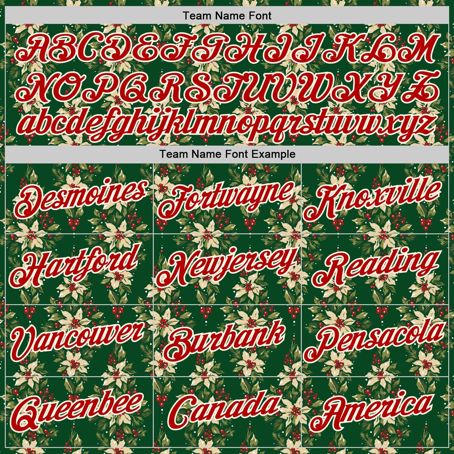 Custom Stitched Green Red-Cream 3D Christmas Floral Sports Pullover Sweatshirt Hoodie