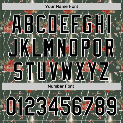Custom Stitched Green Black-White 3D Christmas Sports Pullover Sweatshirt Hoodie