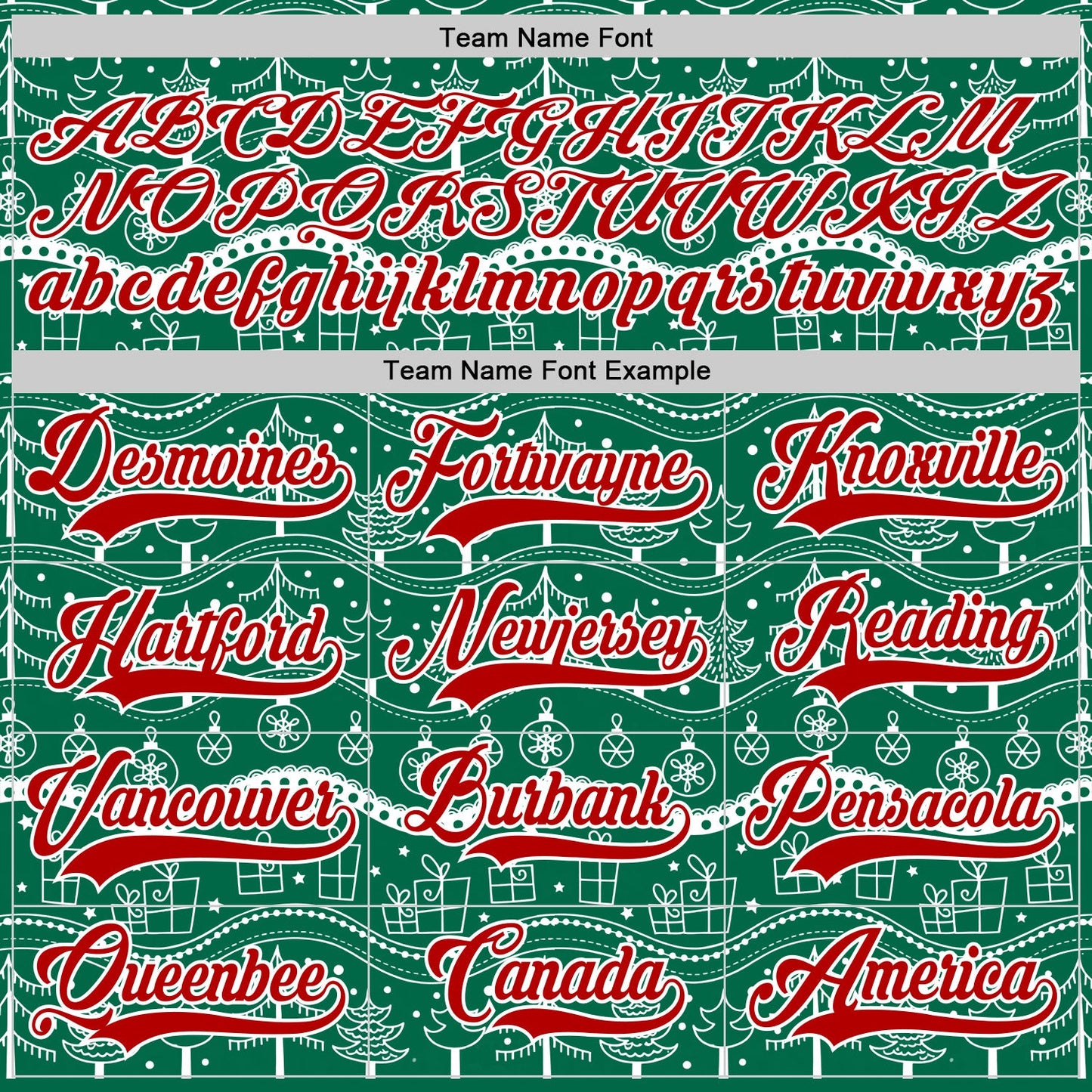 Custom Kelly Green Red-White 3D Christmas Hockey Lace Neck Jersey