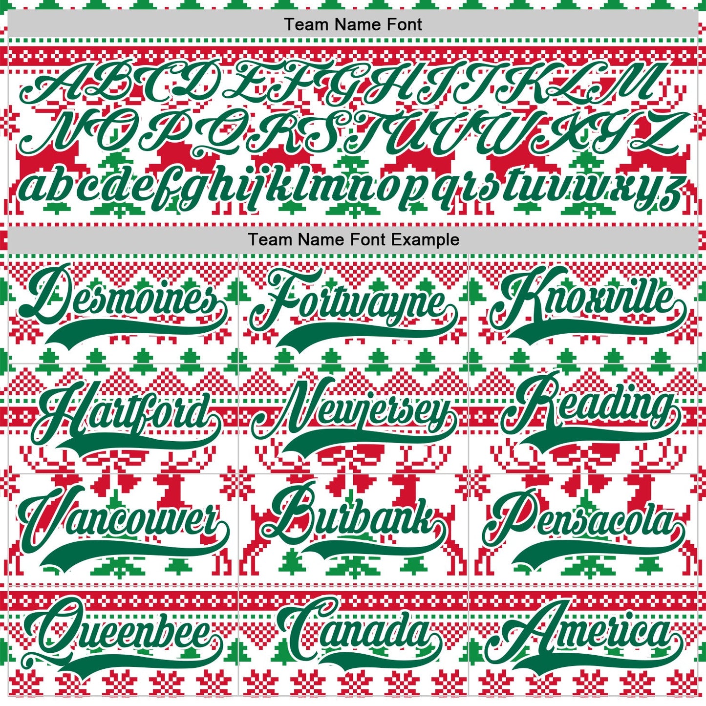 Custom Red Kelly Green-White 3D Christmas Ugly Sweater Hockey Lace Neck Jersey