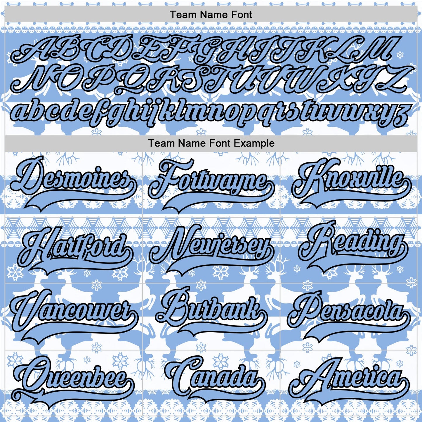 Custom White Light Blue-Black 3D Christmas Ugly Sweater Hockey Lace Neck Jersey