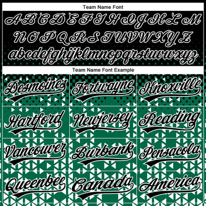Custom Stitched Kelly Green Black-White 3D Pattern Design Geometrico Graph Sports Pullover Sweatshirt Hoodie