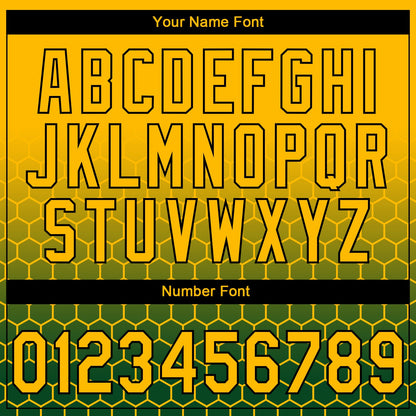 Custom Stitched Green Gold-Black 3D Pattern Design Geometrico Graph Sports Pullover Sweatshirt Hoodie