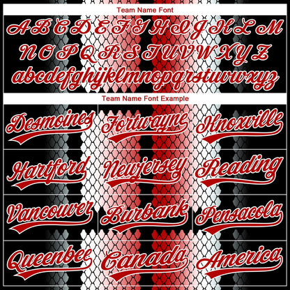 Custom Stitched Black Red-White 3D Pattern Design Geometrico Graph Sports Pullover Sweatshirt Hoodie