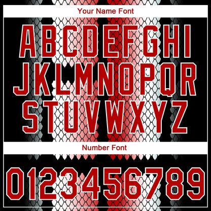 Custom Stitched Black Red-White 3D Pattern Design Geometrico Graph Sports Pullover Sweatshirt Hoodie
