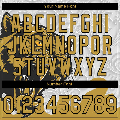 Custom Stitched Gray Old Gold-Black 3D Pattern Design Leopardo Sports Pullover Sweatshirt Hoodie