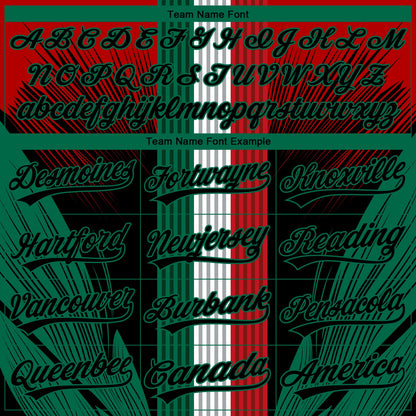Custom Stitched Red Black-Kelly Green 3D Pattern Design Wolf Sports Pullover Sweatshirt Hoodie