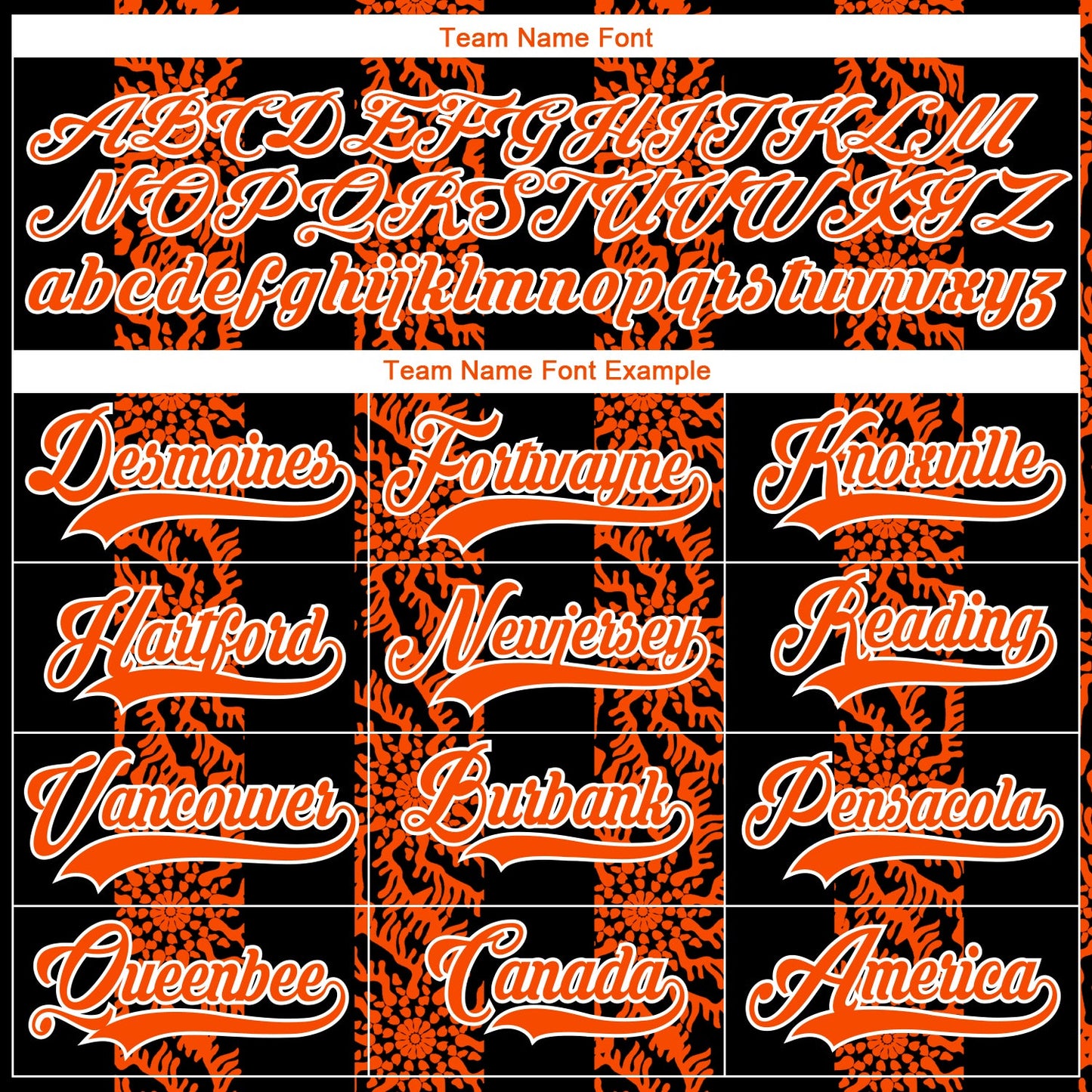 Custom Black Orange-White 3D Pattern Abstract Shape Hockey Lace Neck Jersey