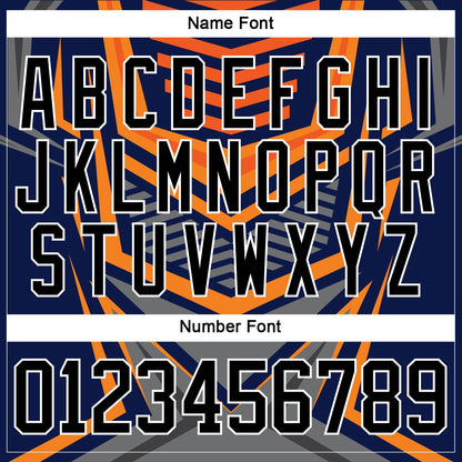 Custom Gray Black Orange-White 3D Pattern Cyber Mecha E-sport Hockey Jersey